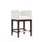 Manhattan Comfort Kingsley Counter Stool in Ivory and Dark Walnut, PK3 3-CS005-IV - alternate 2
